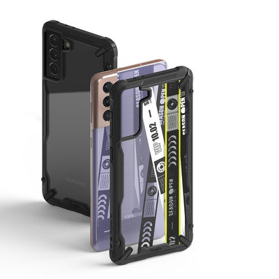 Husa Ringke Fusion X pentru Samsung Galaxy S21+ 5G (S21 Plus 5G) - Negru (Cross)