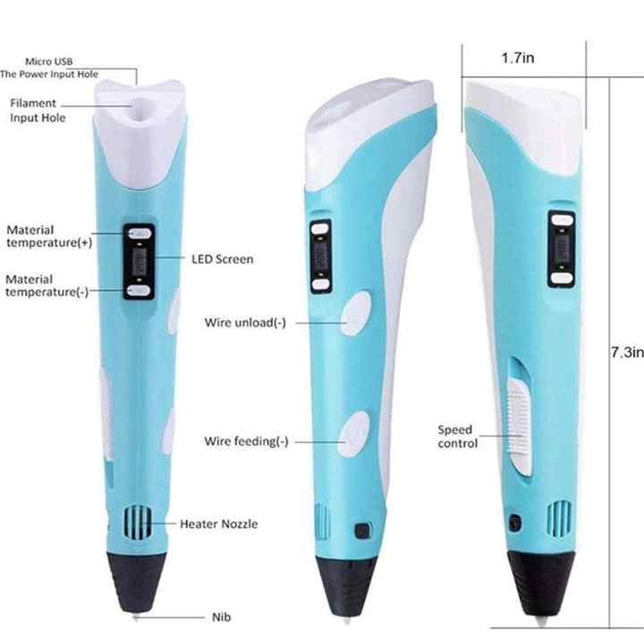 Stilou pentru Desenat în Spațiu 3D 3DPEN-2 pentru Începători cu Afisaj