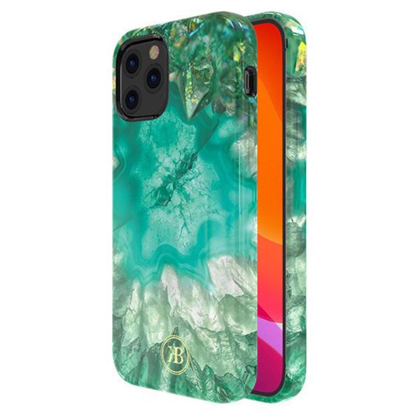 Husă Telefon pentru iPhone 12 Pro Max - Kingxbar Agate Series, Plastic, Verde