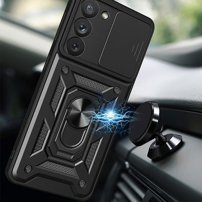 Husa Hybrid Armor Camshield pentru Samsung Galaxy A34 5G - Albastru