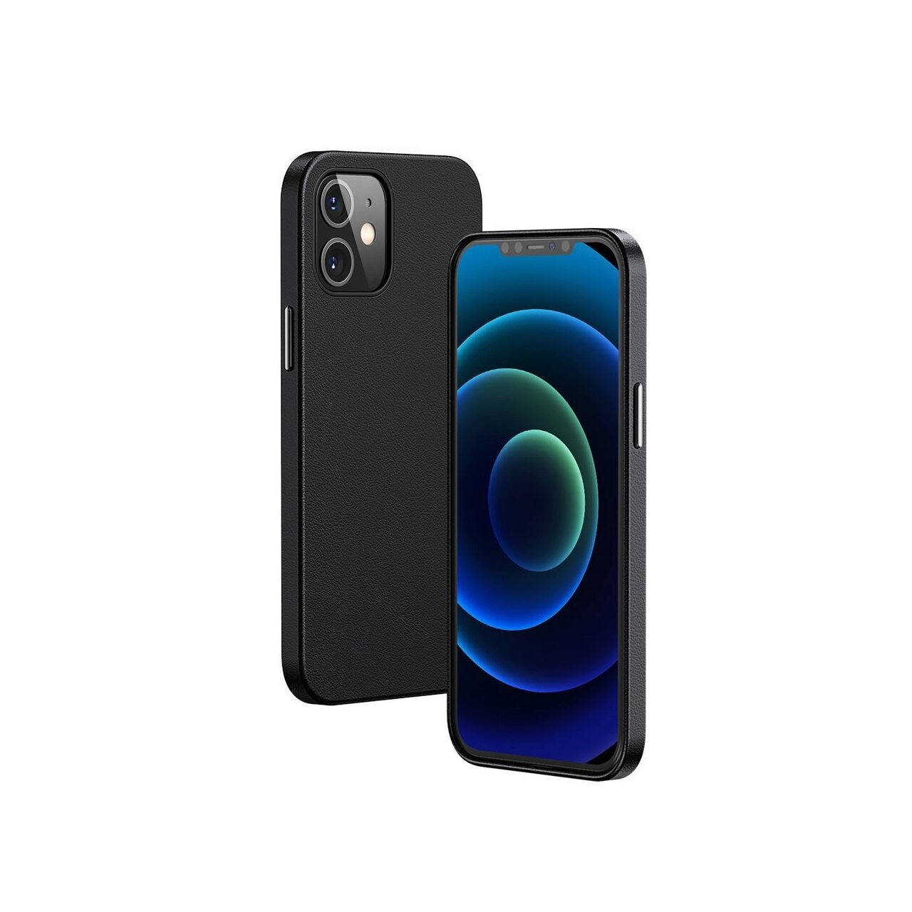 Husa din Piele Eco Baseus Magnetic pentru iPhone 12 Mini 5.4" - Negru