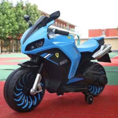 RESIGILATA- Motocicleta electrica pentru Copii - 12V, Accelerator Manual, Muzică și Lumină si Abur