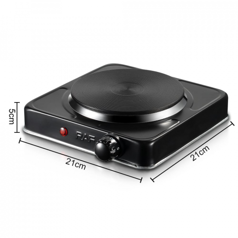 Plită Electrică Ceramică, RAF R.8010AB, 1000W, Control Temperatură și Protecție la Supraîncălzire