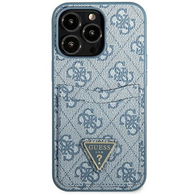 Husă Guess 4G Triangle Logo cu Slot pentru Card pentru iPhone 13 Pro Max (6.7"), Albastru