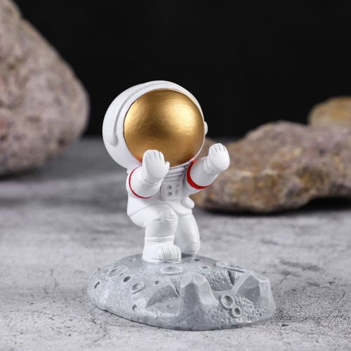 Suport pentru telefon Micul Astronaut, alb/auriu, model aleatoriu