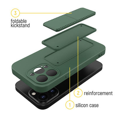 Husă Wozinsky Kickstand din Silicon cu Suport pentru iPhone 13, Roz