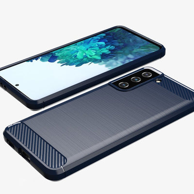 Husă flexibilă iCare Carbon Case pentru Samsung Galaxy S21 FE - Negru