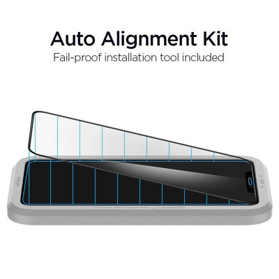 Folie Protecție Tempered Spigen ALM Glass FC pentru iPhone 11 - Negru