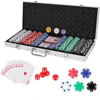 Set Poker 500 Piese în Geantă de Aluminiu – Joc de Poker Profesional