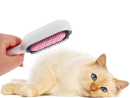 Perie de Pieptănare din Silicon 3-în-1 pentru Câini, Pisici și Alte Animale de Companie
