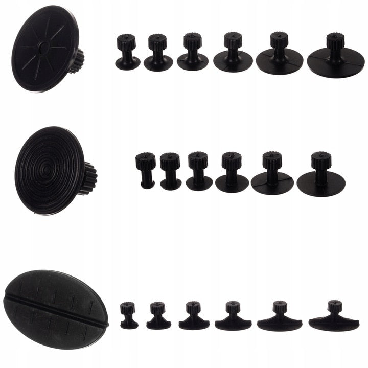 Kit pentru reparatii caroserie auto, deformari auto, cu ventuze, 22 piese, 20x13x8 cm