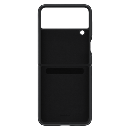 Husă originală din piele Samsung Leather Cover pentru Galaxy Z Flip3 - neagră