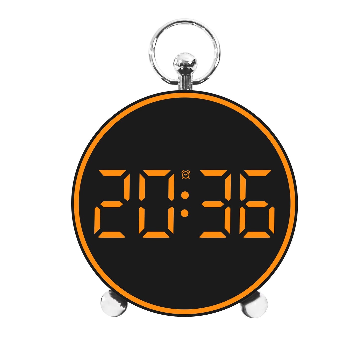 Ceas Deșteptător Digital LED 4.4" cu Afișaj Color, Comandă Vocală și Alarme Personalizabile