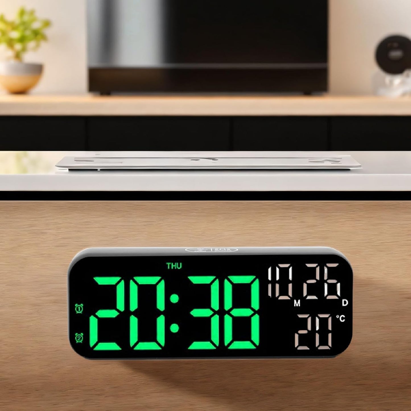 Ceas Digital de Masa sau Perete cu Afișaj LED - Afișare Temperatură, Dată și Mod de Noapte