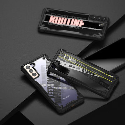 Husa Ringke Fusion X pentru Samsung Galaxy S21+ 5G (S21 Plus 5G) - Negru (Cross)