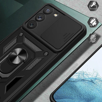 Husa Hybrid Armor Camshield pentru Samsung Galaxy A34 5G - Albastru