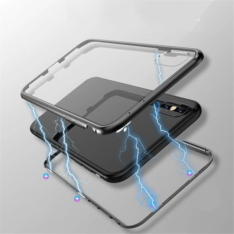 Husă magnetică pentru Huawei P20 Lite - negru/transparent