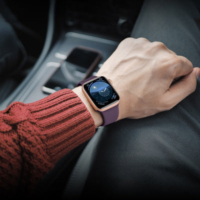 Curea din Silicon APS pentru Apple Watch Ultra / SE / Series 2-9, 49/45/44/42mm, Negru