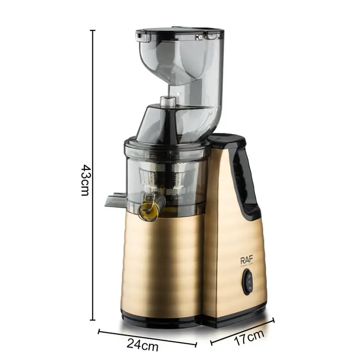 Storcator Profesional RAF 2838 150W, cu Presare la Rece, Extractie Lenta si Motor Silentios