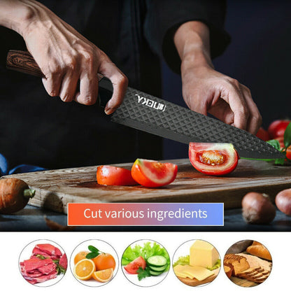 Set de Cuțite Premium 6 Piese cu Foarfecă & Decojitor - Oțel Inoxidabil, Antiaderent, Inginerie Germană