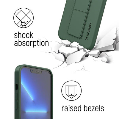 Husă Wozinsky Kickstand din Silicon cu Suport pentru iPhone 13, Roz