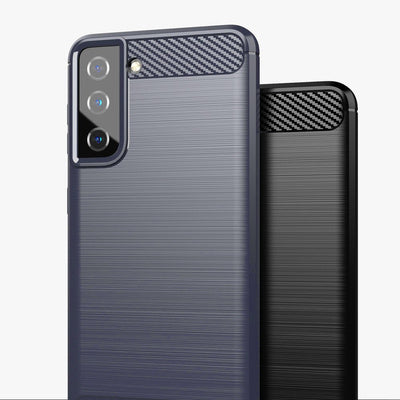 Husă flexibilă iCare Carbon Case pentru Samsung Galaxy S21 FE - Negru