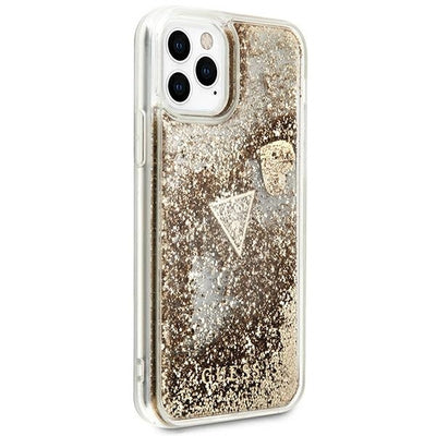 Husă Guess Glitter Charms pentru iPhone 11 Pro, Auriu