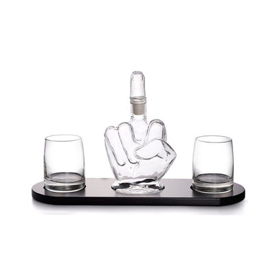 Set pentru Cognac și Whiskey - Sticlă-Decantor Mana cu 2 Pahare