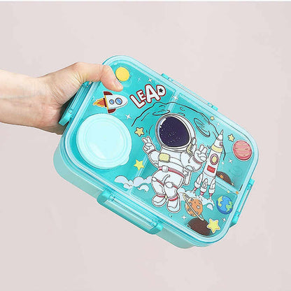 Cutie Bento Box pentru Copii – 1200ml, 3 Compartimente + Recipient Sos 80ml