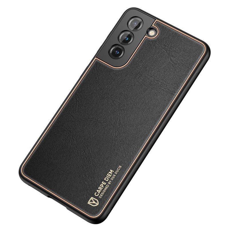 Husă din piele ecologică Dux Ducis Yolo pentru Samsung Galaxy S21 5G - Neagră
