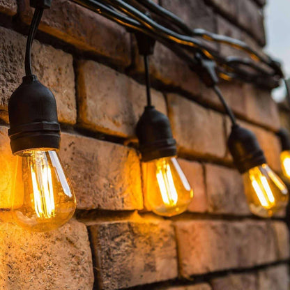Ghirlandă Luminoasă pentru Grădină 10m, Lumina Caldă (3000 K), Protecție IP44, 10 Becuri LED Exterioare