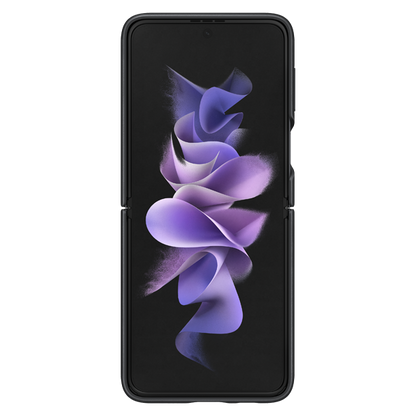 Husă originală din piele Samsung Leather Cover pentru Galaxy Z Flip3 - neagră