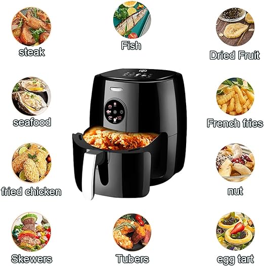 Friteuză cu Aer Cald SonyMax SN80181, 8L + CADOU - Set de 100 hartii de copt pentru AirFryer