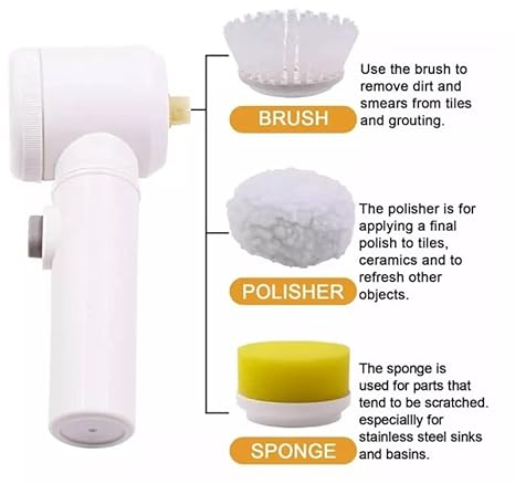 Scrubber Electric cu Încărcare USB 5 în 1 - Magic Brush