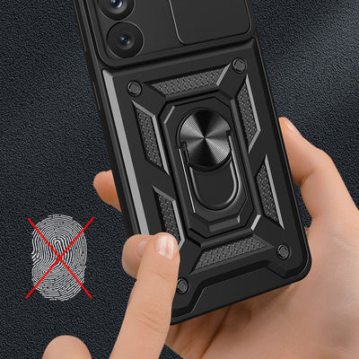 Husa Hybrid Armor Camshield pentru Samsung Galaxy A34 5G - Albastru
