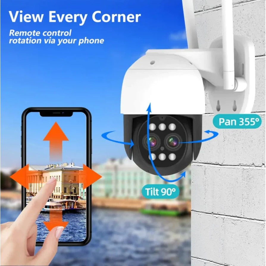 Camera Dublă Wireless JORTAN HD JT-8186XM - Supraveghere Avansată cu Rotire 355° și Zoom Digital X10
