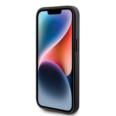 Husă Guess Hardcase pentru iPhone 15 Plus 6.7" - Black/Black, Colecția Strass Metal Logo