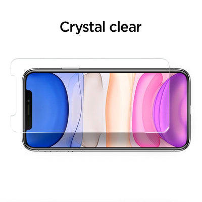 Folie Protecție Tempered Spigen ALM Glass FC pentru iPhone 11 - Negru