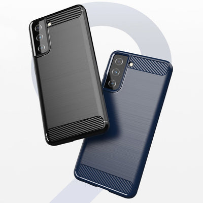 Husă flexibilă iCare Carbon Case pentru Samsung Galaxy S21 FE - Negru