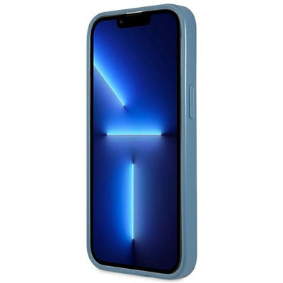 Husă Guess 4G Triangle Logo cu Slot pentru Card pentru iPhone 13 Pro Max (6.7"), Albastru