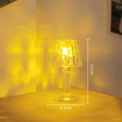 Lampă model Cristal cu Baterie RGB, 12cm x 6.5cm