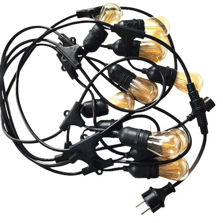 Ghirlanda 5m IP65 si 10 becuri LED alb cald