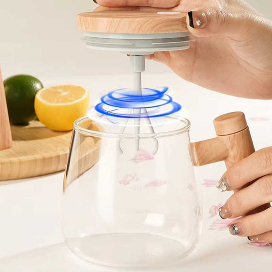 Cană Electrică gradată cu Amestecare Automată – Borosilicat de Înaltă Calitate, 400ml, USB