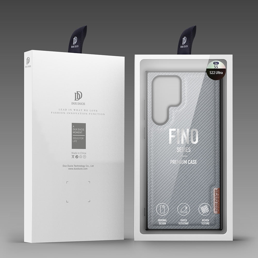 Husă de protecție DuxDucis Fino pentru Samsung Galaxy S22 Ultra - Albastră