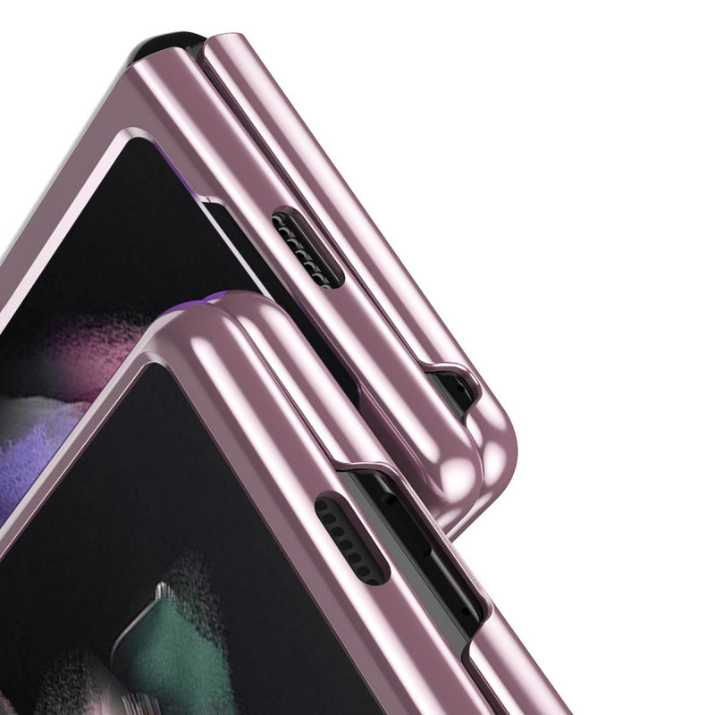 Husă Plating Case cu Cadru Electroplacat pentru Samsung Galaxy Z Fold 3 - Roz