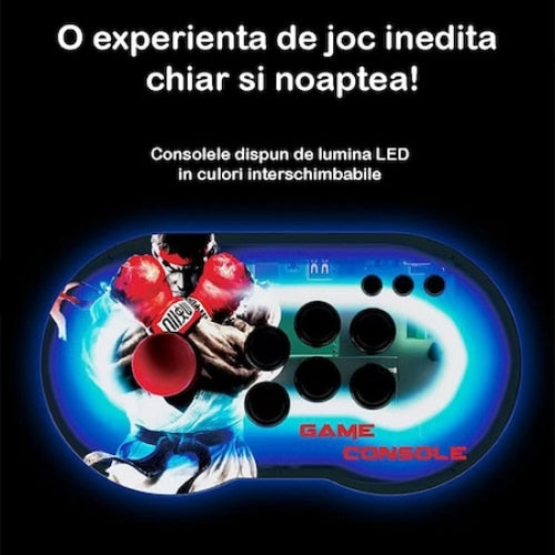 Set 2 Console Jocuri Clasice – Peste 15.000 Jocuri 2D/3D, Compatibile cu Card TF, Buton ON/OFF, Negru/Alb