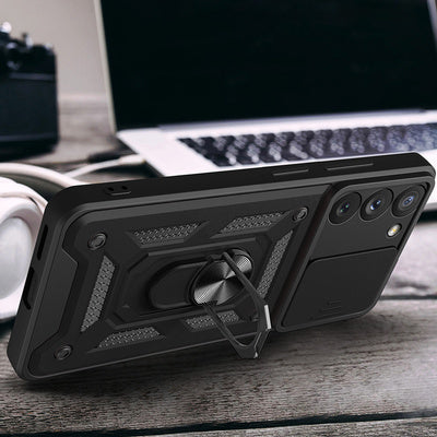 Husa Hybrid Armor Camshield pentru Samsung Galaxy A34 5G - Albastru