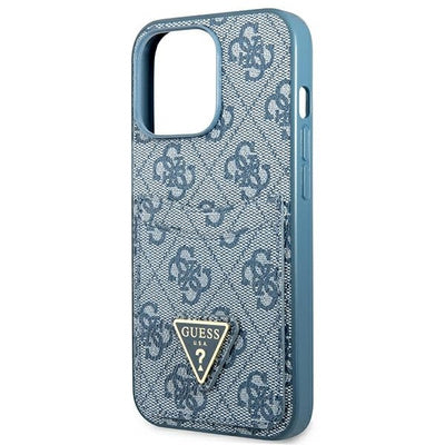 Husă Guess 4G Triangle Logo cu Slot pentru Card pentru iPhone 13 Pro Max (6.7"), Albastru