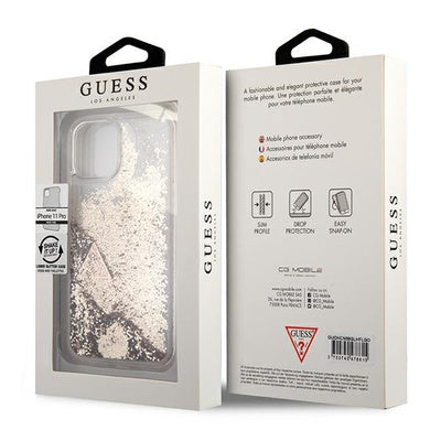 Husă Guess Glitter Charms pentru iPhone 11 Pro, Auriu