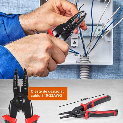 Set Multifuncțional 5 în 1 SJP-8029 – Patent, Dezizolat, Clește, Sertizat, Foarfecă